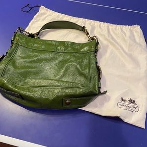 Coach patent leather shoulder bag
